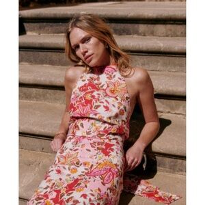 Sezane Astra Blouse Laguna Print